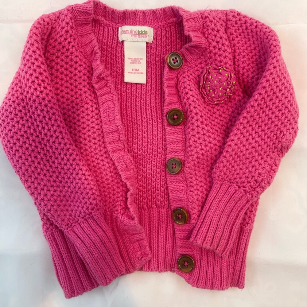 18 months girls button up knitted sweater